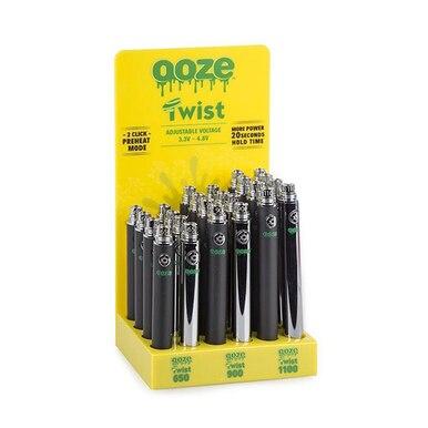 Ooze Twist Battery Display | 24ct. | Black with Packaging